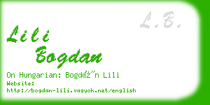 lili bogdan business card